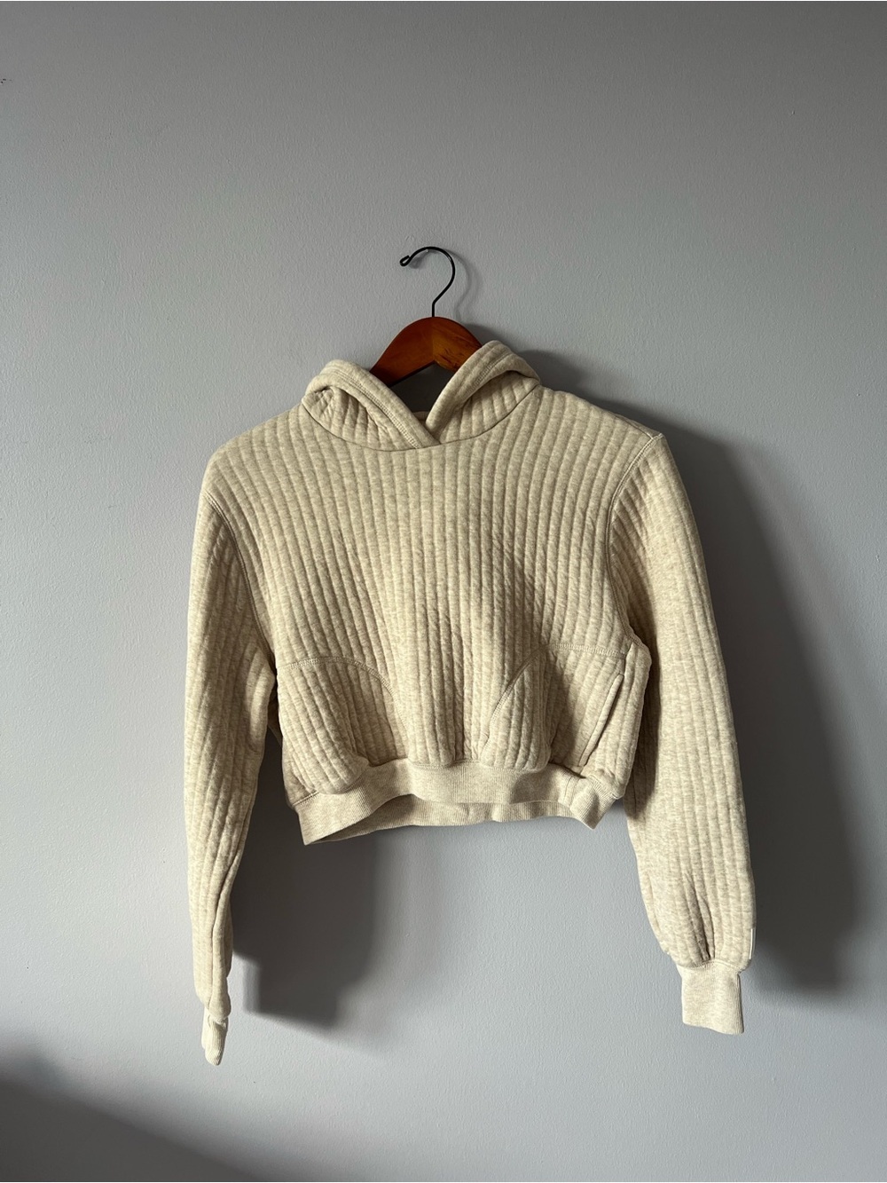 aerie Offline Quilted Cropped Hoodie